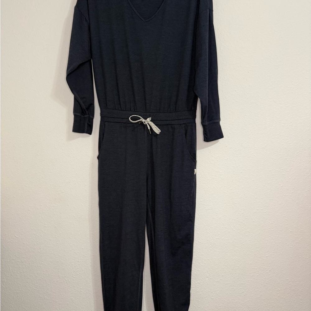Vuori Lux Long Sleeve Navy Jumpsuit - Picture 3 of 5